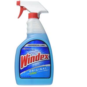 Clean car windows with Windex