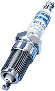 Bosch Automotive 8110 Double Platinum Spark Plug - Up to 3X Longer Life for Select Fiat, Hyundai, Infiniti, Kia, Nissan, Scion, and Toyota Cars, Trucks, SUVs and Vans (Pack of 1)