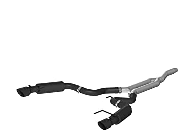 MBRP S7275BLK 3" Cat Back, Dual Split Rear, Race Version Exhaust System with 4.5" Tips (Black Coated)
