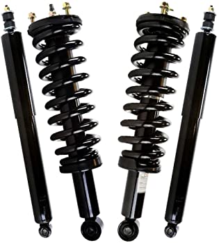 AutoShack SUSPPK00886 Set of 4 Front Complete Strut Coil Spring Assembly and Rear Shock Absorbers Replacement for 2000 2001 2002 2003 2004 2005 2006 Toyota Tundra 3.4L 4.0L 4.7L V6 V8 RWD