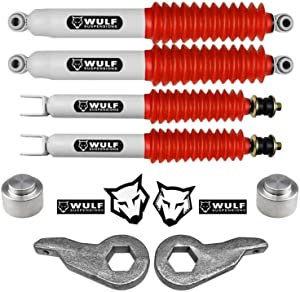 WULF 1-3" Front 2" Rear Leveling Lift Kit with Extended WULF Shocks compatible with GMC Yukon