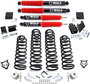 WULF 3" Front 2" Rear Lift Kit with WULF Shocks compatible with Jeep