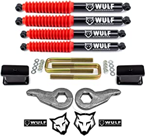 WULF Extended Shocks Kit for 1-3" Lift Kits compatible with Chevy Silverado