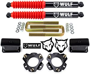 WULF 3" Front 2" Rear Leveling Lift Kit with Rear Shocks compatible with Toyota Tacoma
