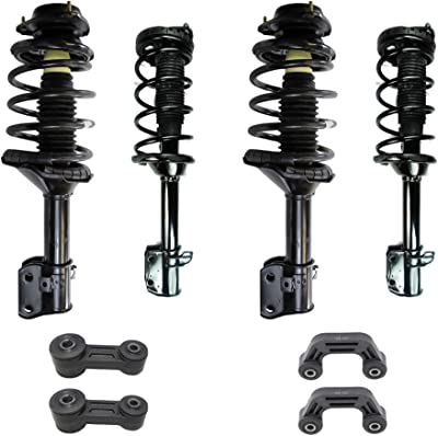 Detroit Axle - 8PC Front and Rear Strut & Coil Spring Assembly and Sway Bars for 1998 1999 2000 2001 2002 Subaru Foreter