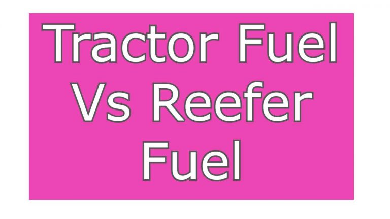 Tractor Fuel Vs Reefer Fuel