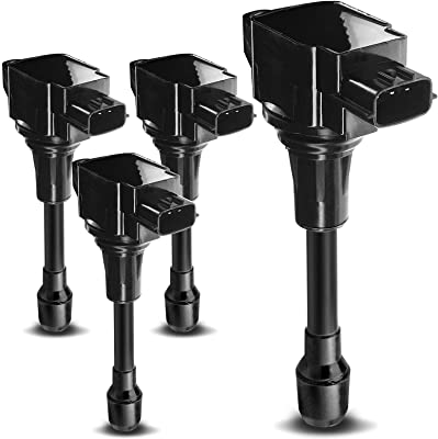 
A-Premium Engine Ignition Coil Packs Compatible with Nissan Altima Rogue Sentra Tiida Versa X-Trail FX50 M56 4-PC Set