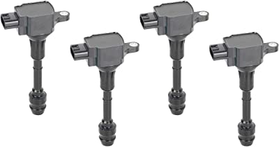 Ignition Coil Pack Set of 4 - Compatible with Nissan Vehicles - 2002, 2003, 2004, 2005, 2006 Altima 2.5L, Sentra 02, 03, 04, 05, 06 - Replaces 224488H300, 224488H315, 22448-8H310, 22448-8H311