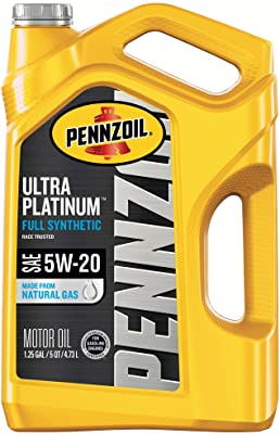 
Pennzoil Ultra Platinum Full Synthetic 5W-20 Motor Oil (5 Quart, Single Pack)
