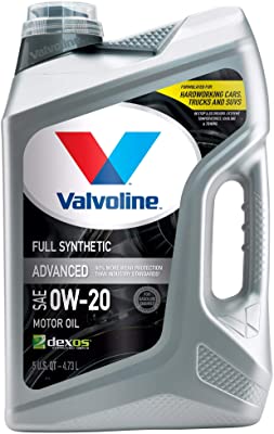Valvoline Advanced Full Synthetic SAE 0W-20 Motor Oil 5 QT (Packaging May Vary)