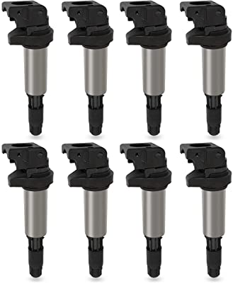 Ignition Coil Pack of 8 - Compatible With BMW 330i 330xi 525i 530i 545i 550i 645ci 650i 745i 745li 750i 750li 760i 760li M3 X3 Z4 - Replaces 5C1401 UF515 12137594938