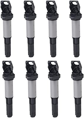 JDMON Compatible with Ignition Coils BMW 545i 550i 645ci 650i 745i 745li 750i 750li 760i 760li X3 X5 2002-2010 Replace C1404 UF522 Pack of 8