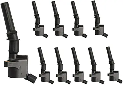 ENA Set of 10 Ignition Coil Pack Compatible with Ford Super Duty E-350 E-450 F-350 F-450 F-550 Econoline Excursion 6.8L V10 Replacement For 3W7Z12029AA 3W7Z-12029-AA 1L2Z-12029-AA