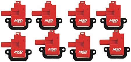 MSD 82628 Ignition Coil for LS1/LS6 Engine, (Pack of 8) 5.3 vortec-Best Ignition Coils For 5.3 Vortec