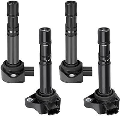 DWVO Ignition Coils Pack Compatible with 1999-2011 Honda Accord Civic Odyssey Pilot Ridgeline Acura EL MDX RL TL Saturn Vue V6 L4 1.7L 3.0L 3.2L 3.5L 3.7L- Set of 4