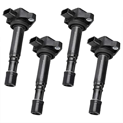 AUTOSAVER88 Ignition Coils 4-Pack Compatible with 1999-2010 Honda Civic Accord Odyssey Pilot Ridgeline, 1999-2011 Acura EL MDX RL TL, 2004-2007 Saturn Vue V6 L4 1.7L 3.0L 3.2L 3.5L 3.7L